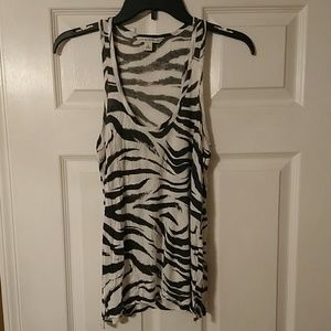 Banana Rebuplic Racerback Zebra Print Tank Sz S